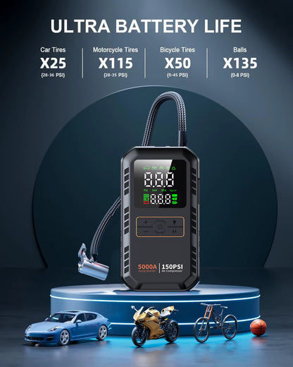 Avlovi™ Car Jump Starter with Air Compressor
