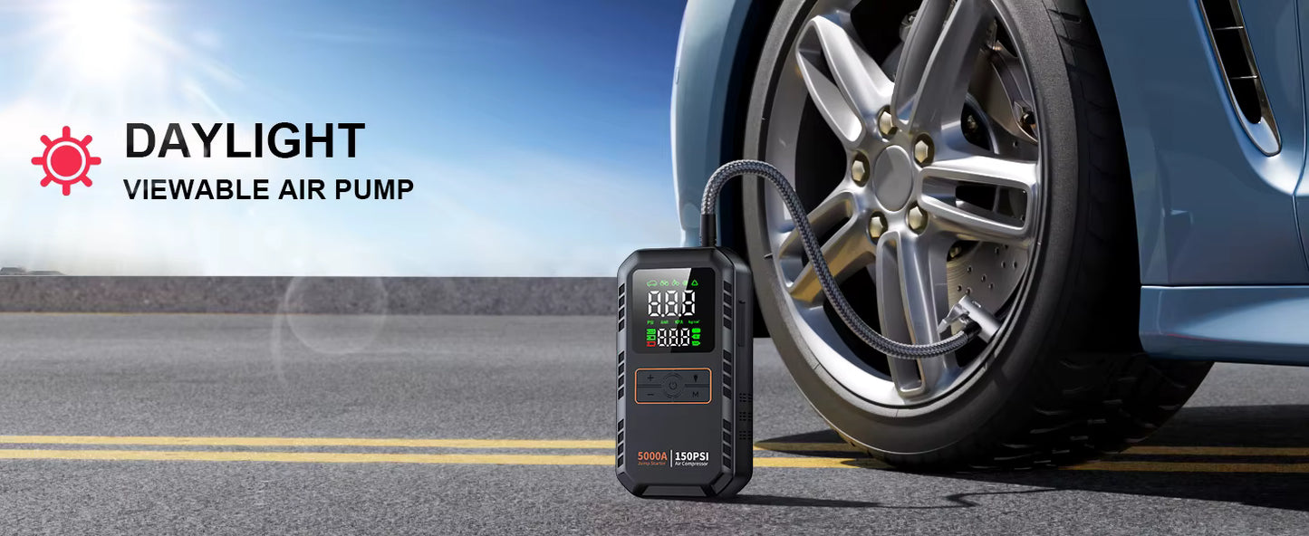Avlovi™ Car Jump Starter with Air Compressor