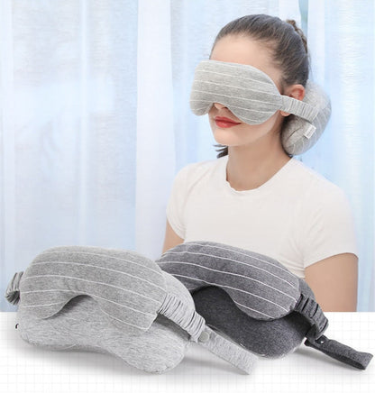2 in 1 Travel Pillow with Eye Mask | Neck Pillow Sleep Mask