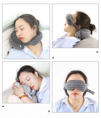 2 in 1 Travel Pillow with Eye Mask | Neck Pillow Sleep Mask