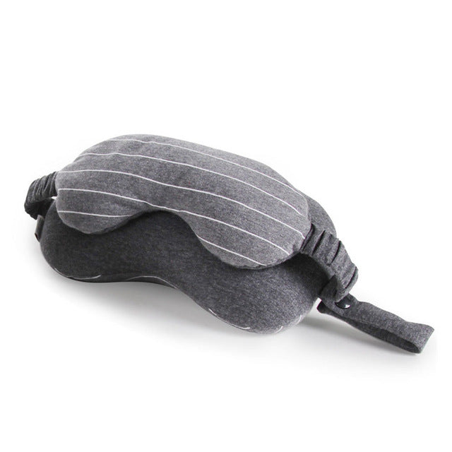 2 in 1 Travel Pillow with Eye Mask | Neck Pillow Sleep Mask