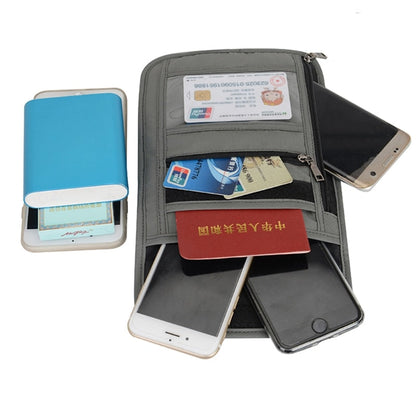 RFID Blocking Travel Passport Holder Neck Wallet Pouch Travel Document Organizer Purse