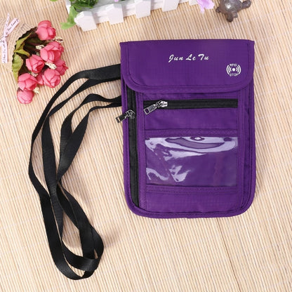 RFID Blocking Travel Passport Holder Neck Wallet Pouch Travel Document Organizer Purse