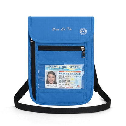 RFID Blocking Travel Passport Holder Neck Wallet Pouch Travel Document Organizer Purse