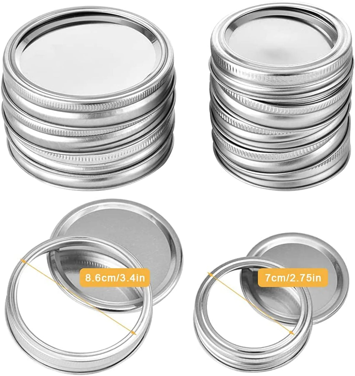 Avlovi™ Canning Lids & Bands Regular/Wide Mouth Mason Jar